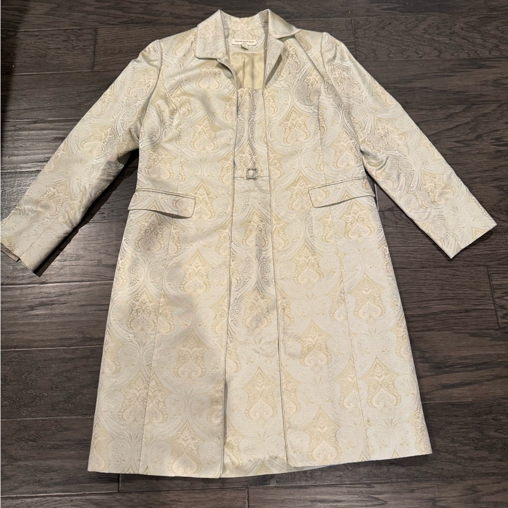 Amanda Smith Women's 100% Silk long suit Blazer and dress Size 8p